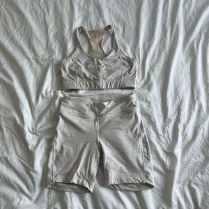 Outdoor voices cream workout set